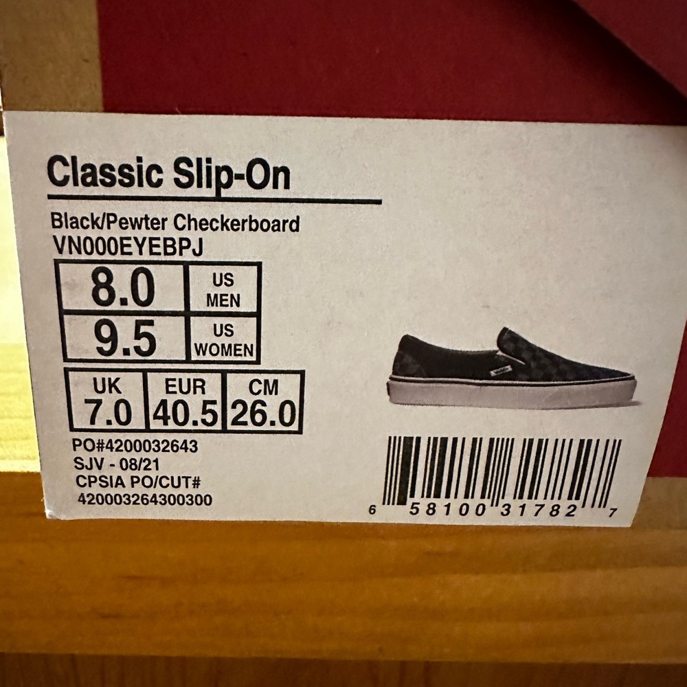 Classic Vans Black and Gray Slip-On - Picture 3 of 4